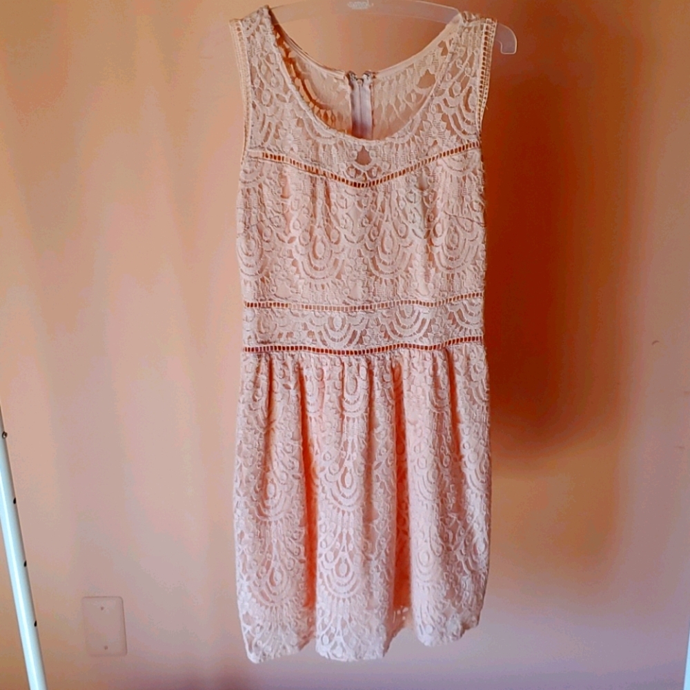 Trixxi Blush Lace Dress